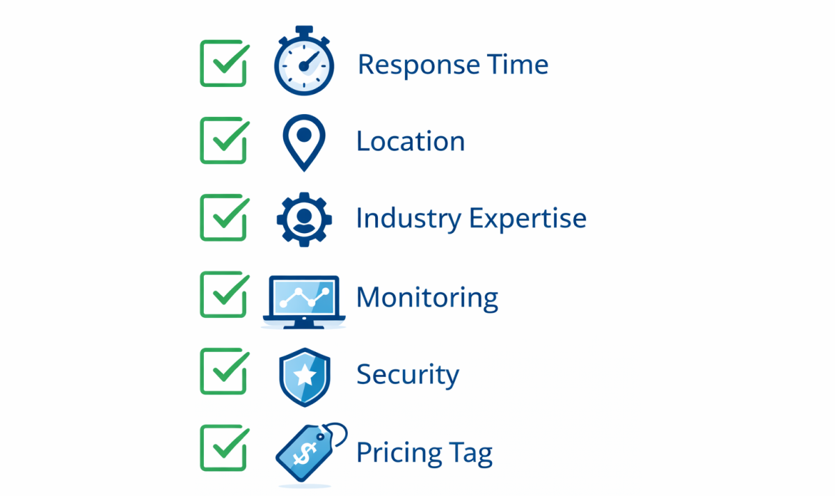 IT Support Perth: How to Choose the Right Provider for Your Business 1 Checklist graphic for choosing IT support provider